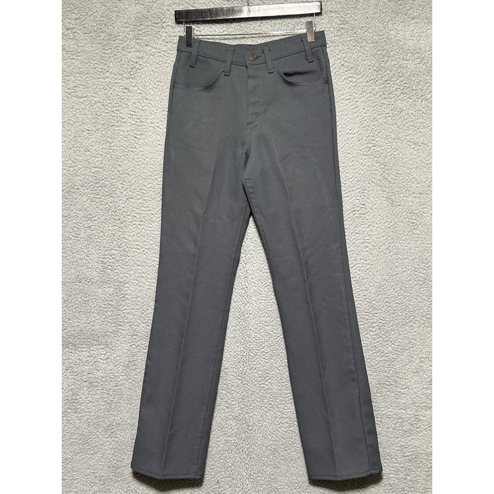 Vtg Levis Pants Gray Dacron Polyester Bootcut Scovill Zipper USA Made 70s 29x34